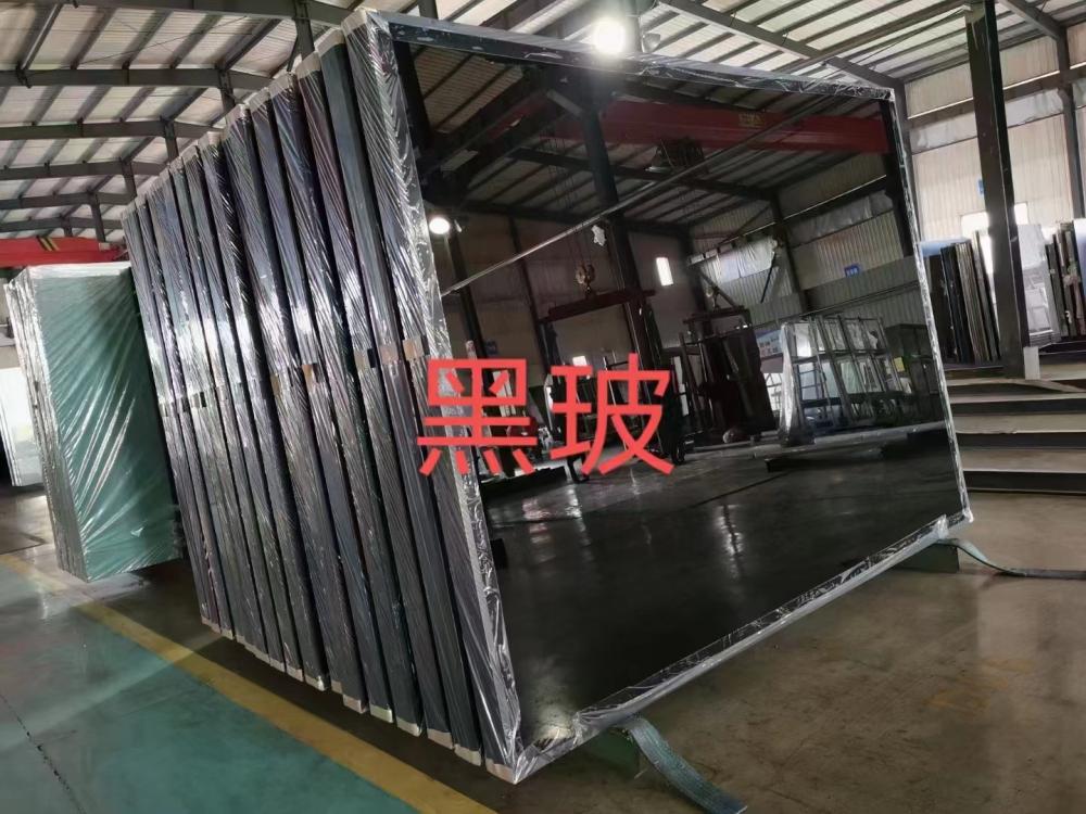 black tinted glass