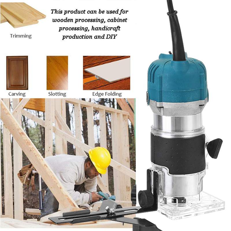 3000W Wood Electric Hand Trimmer 220V Woodworking Engraving Slotting Trimming Hand Carving Machine Wood Router Joiners Set