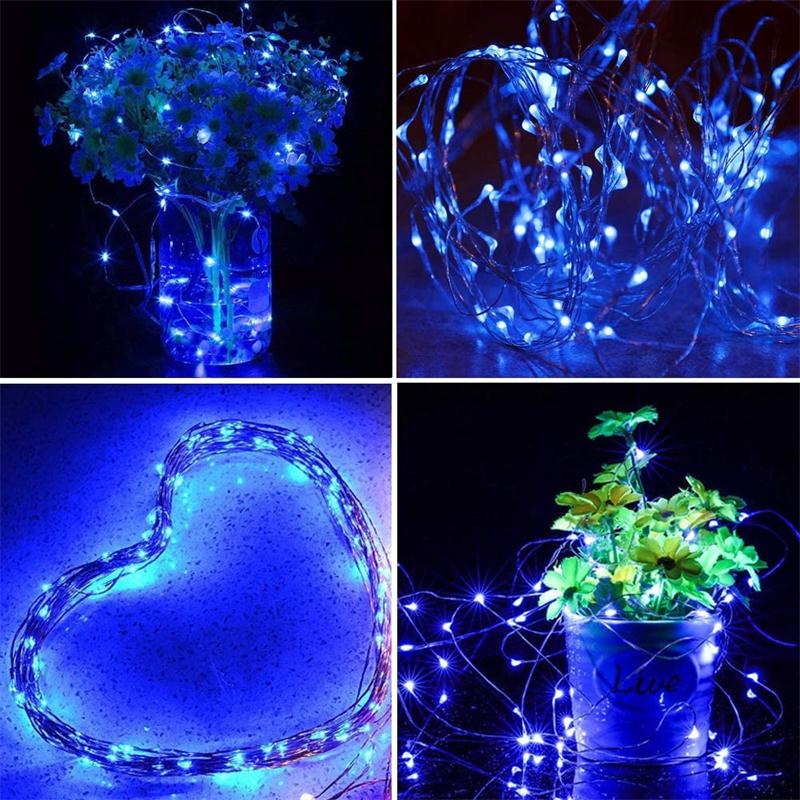 Fairy 5M10M USB Battery Operated LED Copper Wire String Lights For Wedding Christmas Garland Festival Party Home Decoration lamp