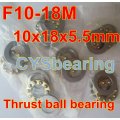 F10-18M thrust ball bearing with flat seat 10X18X5.5mm 10*18*5.5mm for 10mm shaft