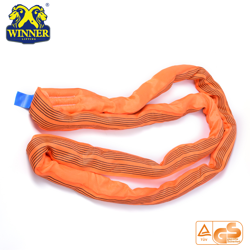 10Ton Lifting Lashing Polyester Soft Endless Round Sling Belt China Manufacturer