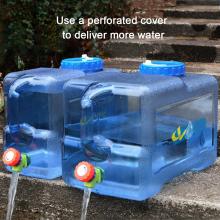 22L Car Driving Water Bucket PC Thickened Camping Water Tank Portable Water Container With Hole Cover For Camping Hiking Picnic