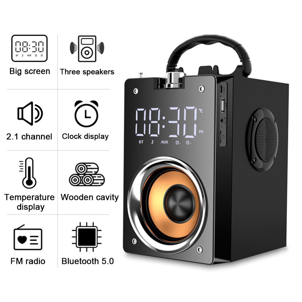 Super Bass Bluetooth Speakers Portable Column ,High Power 3D Stereo Subwoofer Music Center Support AUX TF FM Radio HIFI BoomBox