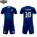 custom sublimatoin printing blue color soccer uniform team wear set