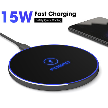 FDGAO 15W Wireless Charger for iPhone 11 X XS Max XR 8 Plus Qi Fast Charging Quick Charge Pad For Airpods Pro Samsung S10 S9 S8