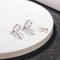 S925 Standard Sterling Earrings Female Korean Small Fresh Plum Antler Earrings Cute Animal Ear Jewelry