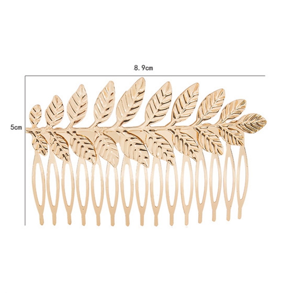New Style Hair Jewelry Individual Gold Silver Color Leaf Hair Comb Wedding Hair Accessories For Lady Hair Clip Festival Hairpin