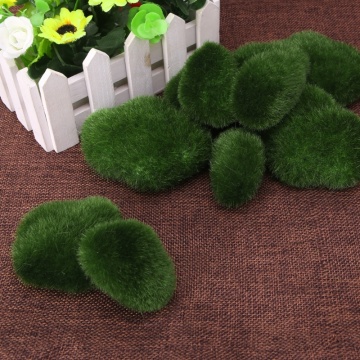 10Pcs Moss Balls Decorative Stone Artificial Simulation Garden Plant Vase Filler