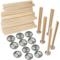 20pcs 5inch Cross Wooden Candle Wicks Wood Candles Core for DIY Candle Making Supply Soy Parffin Wax