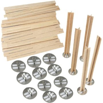 20pcs 5inch Cross Wooden Candle Wicks Wood Candles Core for DIY Candle Making Supply Soy Parffin Wax