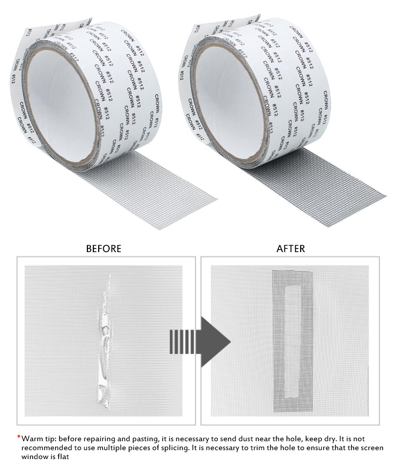 New 5*200cm Screen Repair Tape Window Door Waterproof Anti-Mosquito Patch Self-adhesive Super Fix Mesh Netting Broken Holes Tool