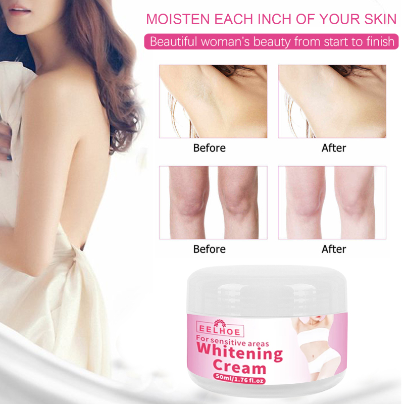 1PC Whitening Face Body Cream Dark Black Skin Lightening Cream Legs Knees Underarm Armpit Moisturizing Whitening Cream TSLM1