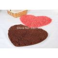 50*60cm-Modern Heart Shape Microfiber Chenille Carpet Heart Cushion Shaggy Mats Waste-absorbing Slip-resistant Pad 13 Colors