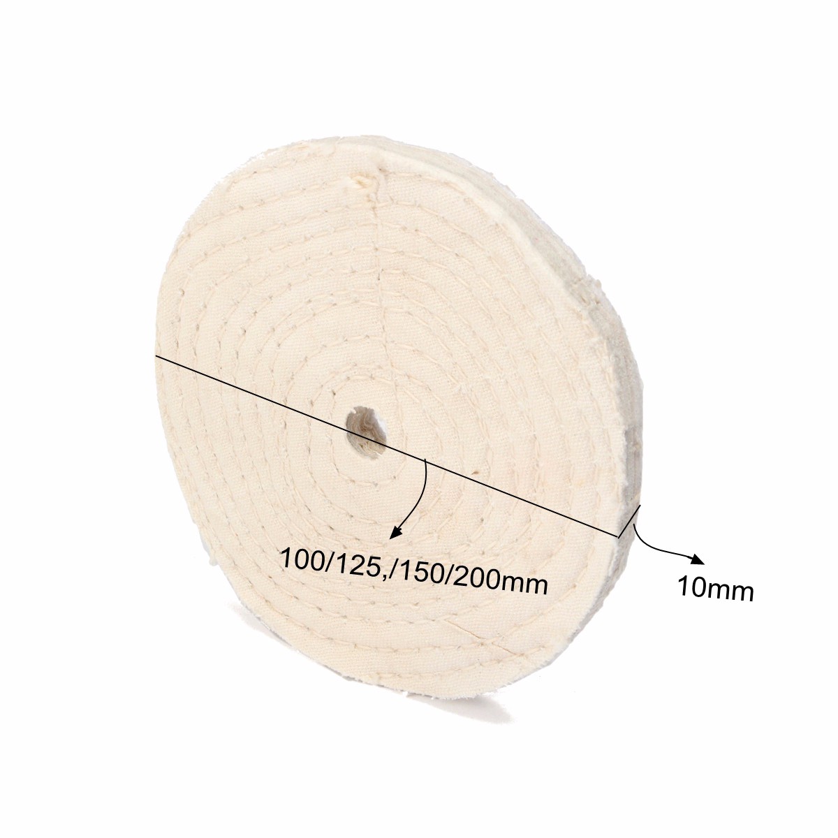 125/150/200mm 1PC Cotton Polishing Wheels Cloth Buffing Wheel Grinder For Jewelry Wood Metal Polishing Abrasive Tool