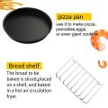 12Pcs Air Fryer Accessories 8 Inch for 4.2-6.8QT Air Fryer Oven Baking Basket Pizza Plate Grill Pot Kitchen Cooking Tools