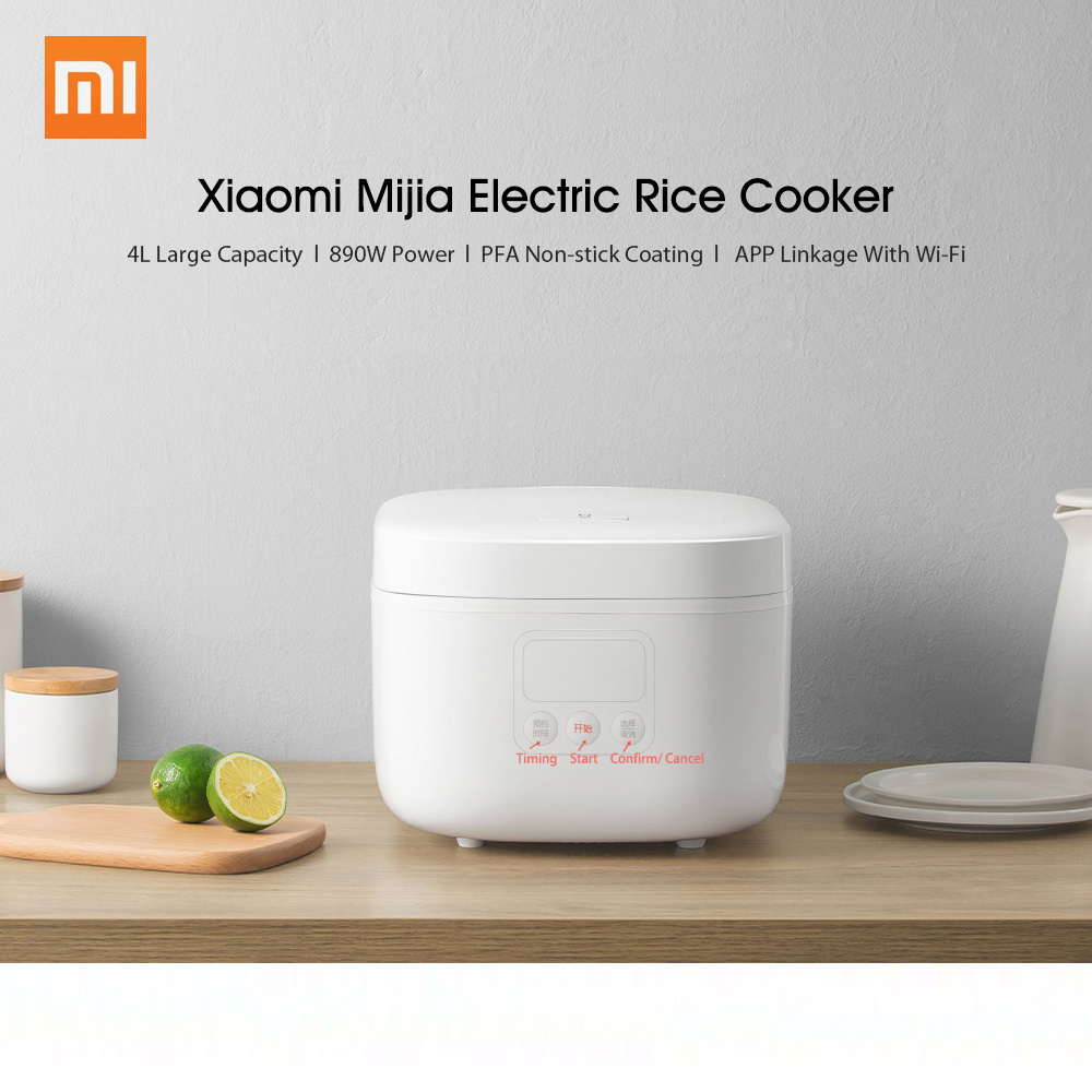 Xiaomi Mijia Electric Rice Cooker 4L 890W 24Hrs Timing food warmer 220V Non Stick Smart Cooking support Mijia APP