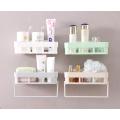 Bathroom Rack Towel Hanger Shampoo Shower Shelf Soap Holder Holder Kitchen Storage Organizer Wall Decoration