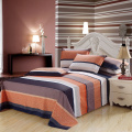New Fashion 100%cotton Stripe Bed Flat Sheet Set Gift Adult Queen King Twin Full Size 3pcs Bed Sheet Set Pillowcase Bedding