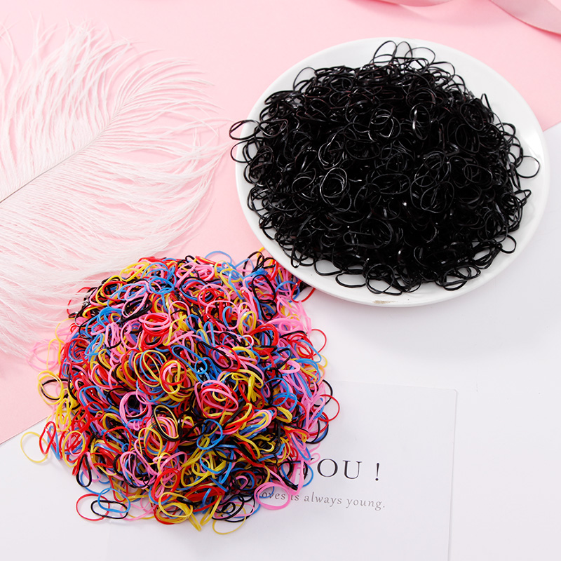 1000PCS/Lot Disposable Gum For Hair Children TPU Rubber Bands Ponytail Holder Elastic Hair Band Girls Scrunchie Hair Accessories