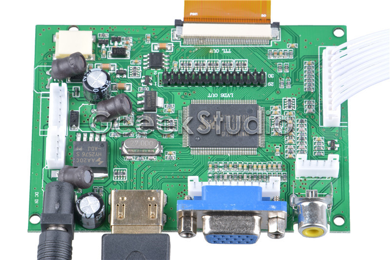 7 inch 800*480 LCD Monitor Display Screen with Driver Board HDMI VGA 2AV for Raspberry Pi 3 / 2 Model B