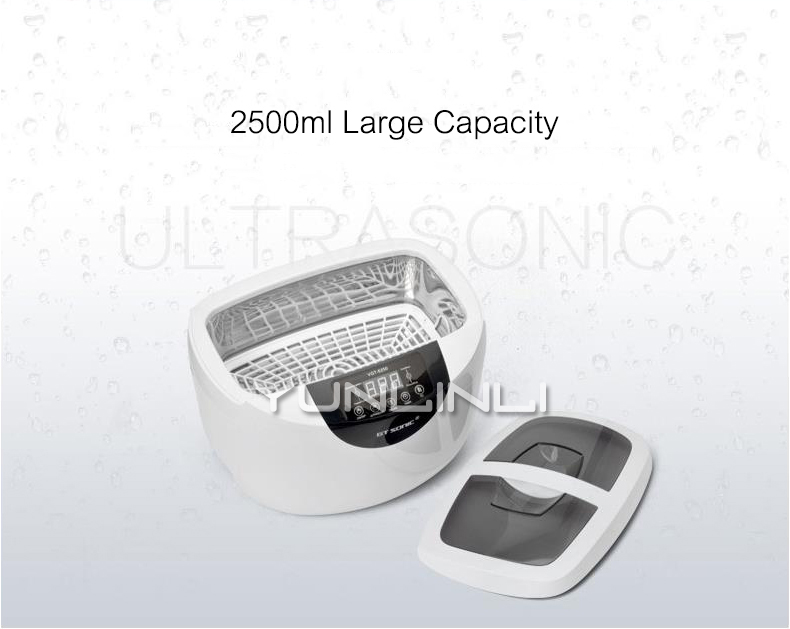 Household Ultrasonic Cleaner 2500ml Mini Ultrasonic Washing Unit Glasses/Watch/Feeder Ultrasonic Cleaning Machine VGT-6250