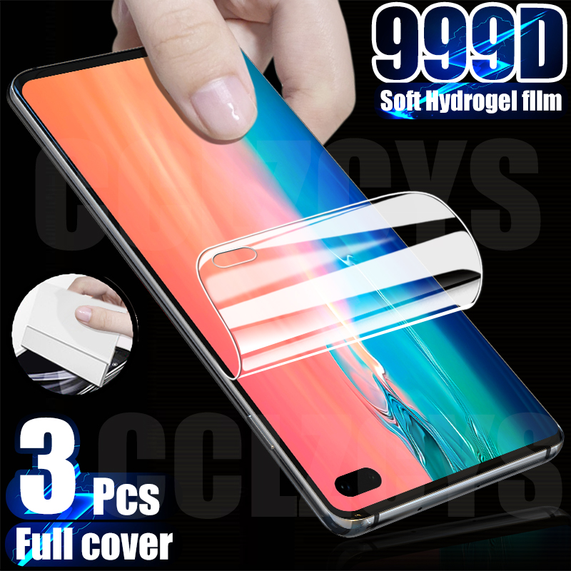 3Pcs Hydrogel Film Screen Protector For Samsung Galaxy S10 S20 S9 S8 Plus Note 10 9 A50 A51 A71 M21 M31 A40 A31 Screen Protector