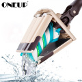 ONEUP Microfiber Floor mop With Reusable Handle Mop Cloth Hand Free Wash Flat Mop Manual Extrusion Household Cleaning Tools