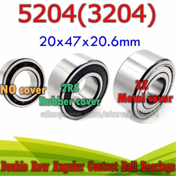 20x47x20.6 mm Double row angular contact ball bearing 5204 ZZ 2RS 3204 2RZ 3204RS 5204RS 3204ATN9 3204A-2RS1TN9 3056204 5204ZZ