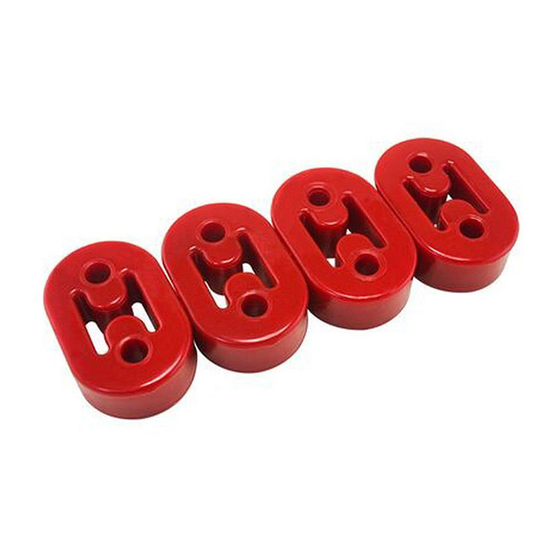 4pcs 7.3*4.7*2.1cm 2-Holes Rubber Mount Bracket Hangers Universal for Car Auto Muffler Exhaust Tail Pipe