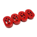 4pcs 7.3*4.7*2.1cm 2-Holes Rubber Mount Bracket Hangers Universal for Car Auto Muffler Exhaust Tail Pipe