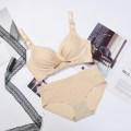 Bra Set Summer Thin Style Gathering Adjustable No Steel Ring Thickening