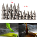 5pcs/8pcs Tungsten Nail Pagoda Fishing Sinker Small Thin Worm Weights Sinkers Insert Into Soft Plastic Lures