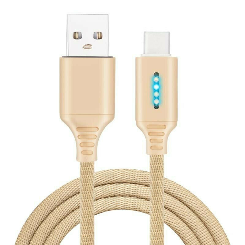 New 1pc Mobile Phone Data Cable Fast Charge Smart Power-off Protection Mobile Phone Weaving Yarn Android Data Cable Full Automat