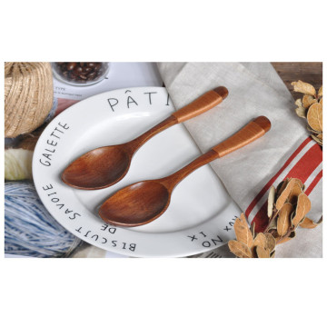 Wooden Spoon Spoon Home Flatware Porridge Bowl Chinese Dinner Spoon Japanese Soup Spoon for Home Restaurant