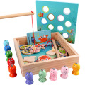 Montessori Children Wooden Toys Magnetic Games Fishing Toy Game Kids 3D Fish Baby Kids Educational Toys Outdoor Funny Boys Girl