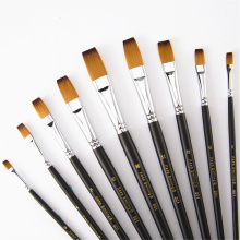 HUACAN Paint By Numbers Brushes 9Pcs/Set Oil Painting Accessories Watercolor Gouache Paint Brushes Tools