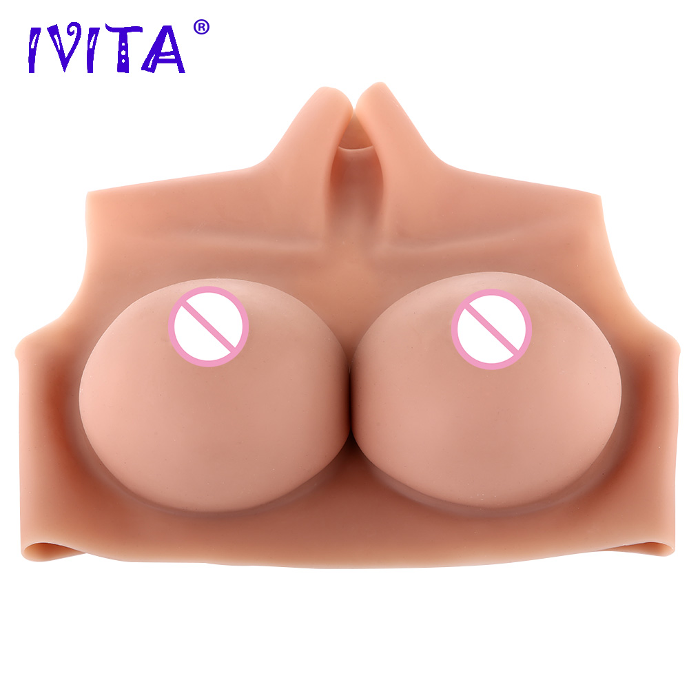IVITA 3300g Realistic Fashion Silicone Breast Forms Artifical Silicone Fake Boobs For Crossdresser Transgender Enhancer Shemale