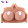 IVITA 3300g Realistic Fashion Silicone Breast Forms Artifical Silicone Fake Boobs For Crossdresser Transgender Enhancer Shemale