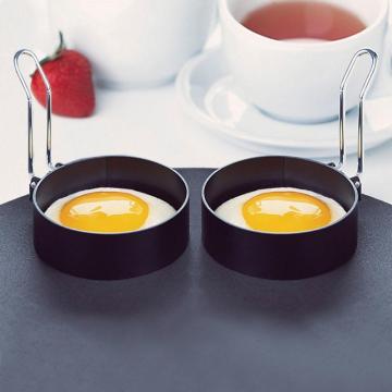 Metal Egg Frying Rings Perfect Circle Round Fried/Poach Mould & Handle Non Stick Egg Tools Kitchen Tools & Gadgets