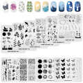 KADS Nail Stamping Plates Set Nail Art Templates Plate Holder Stamper Scraper Flower Lace Geometry Image DIY Print Stencil Tool