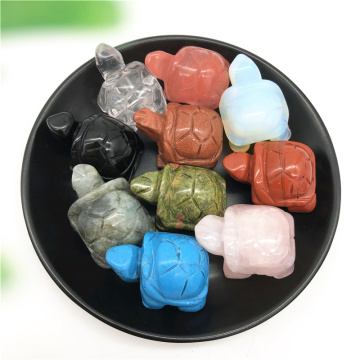 Natural Crystal Turtle High Quality Hand Carved Polished Crystal Animal Healing Stones Decor Gifts Natural Stones and Minerals