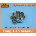 NBZH sale price 10pcs High quality ABEC-5 Z2V2 EMQ MR115-2RS 5*11*4 mm Miniature Ball Bearings MR115RS L1150