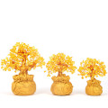 Lucky Tree Wealth Sculpture Gold Tree Natural Lucky Tree Statue Money Tree Ornaments Bonsai Style Wealth Luck Feng Shui Ornament