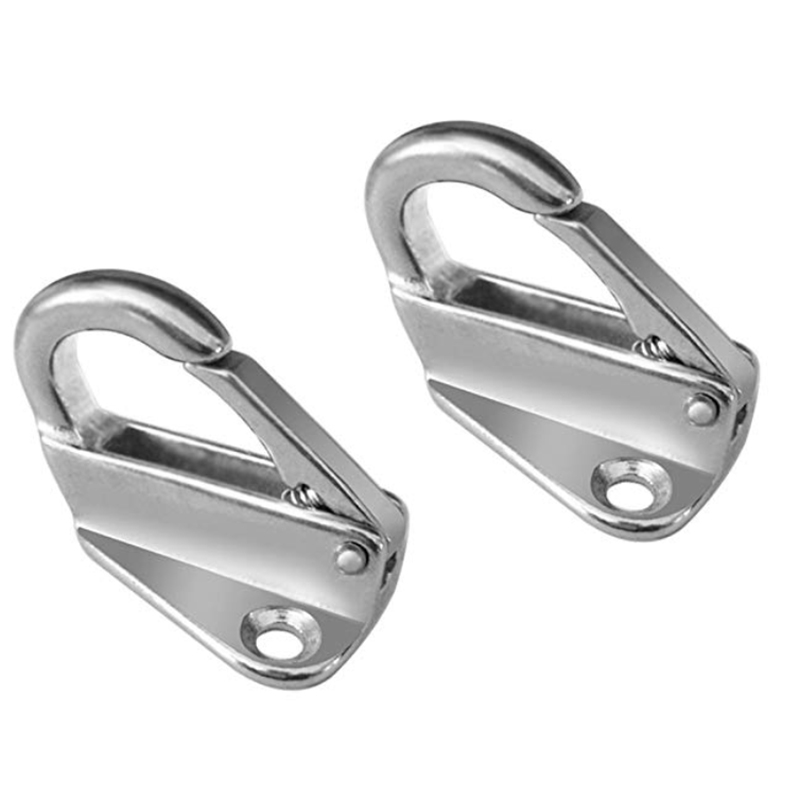 2Pcs 43mm Stainless Steel Fending Hooks Fender Spring Hook Snap Attach Rope Boat Sail Tug Ship Marine Hardware Boats Accessories