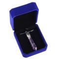 2020 New Natural Stone Crystal Pendant Necklace Jewelry Amethysts Crystal Pendant Ladies Necklace Alloy Chain Jewelry Gift Box