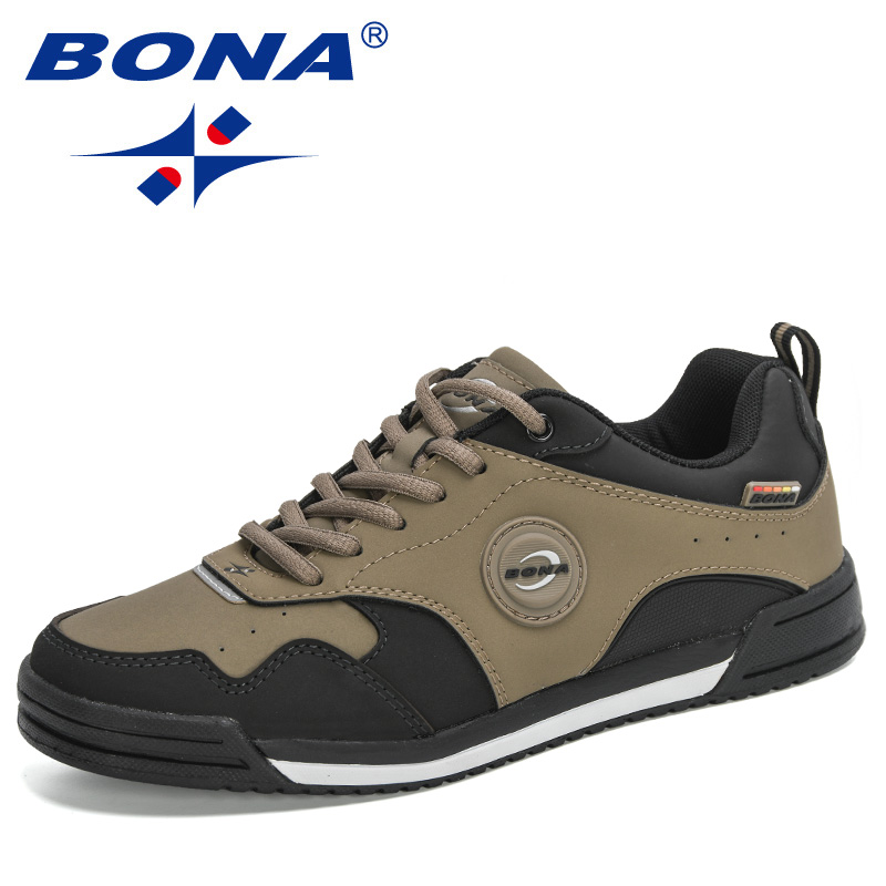 BONA 2020 New Arrival Skateboarding Shoes Men Sport Light Weight Sneakers Man Outdoor Athletic Breathable Lace Up High Quality