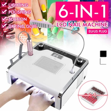 108W Nail Polisher Electric Nail Drill Machine 30000 RPM Nail Dust Vacuum Cleaner LED Lighting 54 LED UV Lamp Electric Nail File