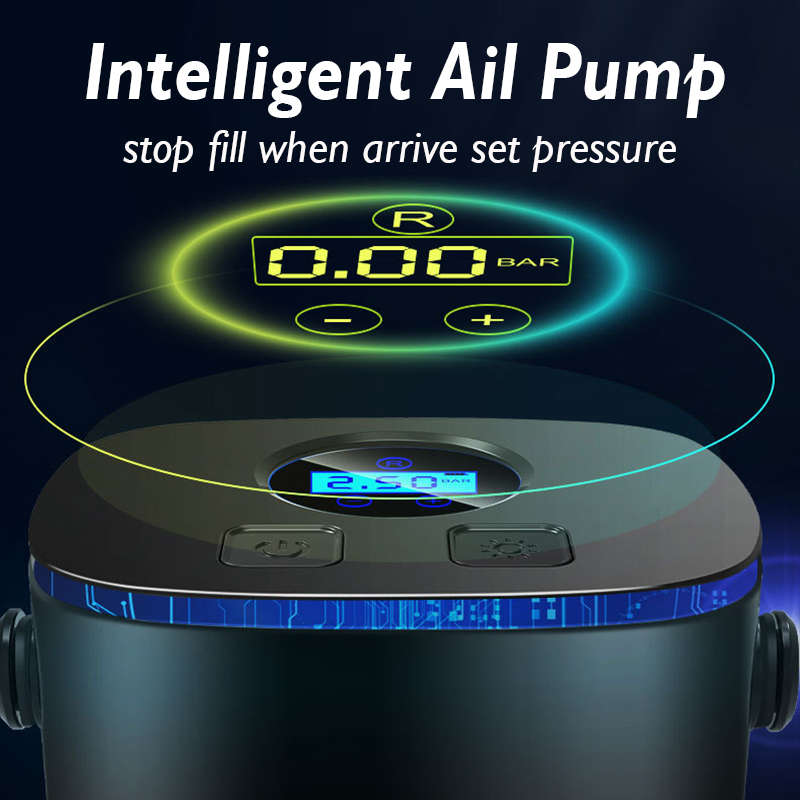 12V Car Air Compressor Intelligent Auto Tire Inflatable Pump Mini Portable Rechargable Electric Car Tyre Inflator Compresor