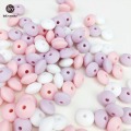 Let's Make Silicone Teething Abacus Beads 100pcs DIY Nursing Teething Necklace Colorful Lentils Abacus Beads Silicone Teether