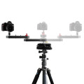 Camera Slider Rail Track Dolly with Panning and Linear Motion Extends Up to 4x Distance for DSLR Camera GoPro Smartphone Video